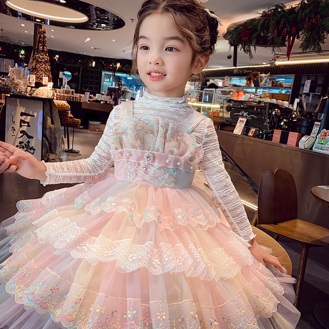 Mesh cake puffy skirt