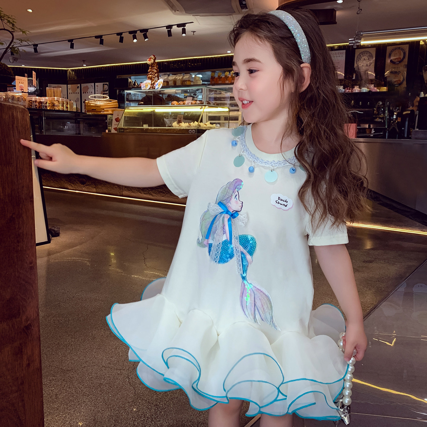女童连衣裙夏装2025新款洋气儿童休闲卡通短袖T恤裙小女孩公主裙,淘宝优惠券,粉丝福利购,淘宝优惠卷