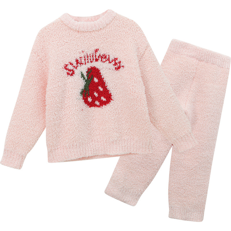 女童加厚半边绒家居服冬装新款洋气居家儿童睡衣女孩保暖套装,淘宝优惠券,粉丝福利购,淘宝优惠卷
