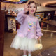 Spliced ​​mesh princess sweatshirt dress