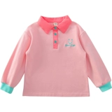 Весенняя футболка polo, лонгслив, подходит для подростков, в корейском стиле, в западном стиле