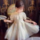 Improved new Chinese style fold-button princess skirt