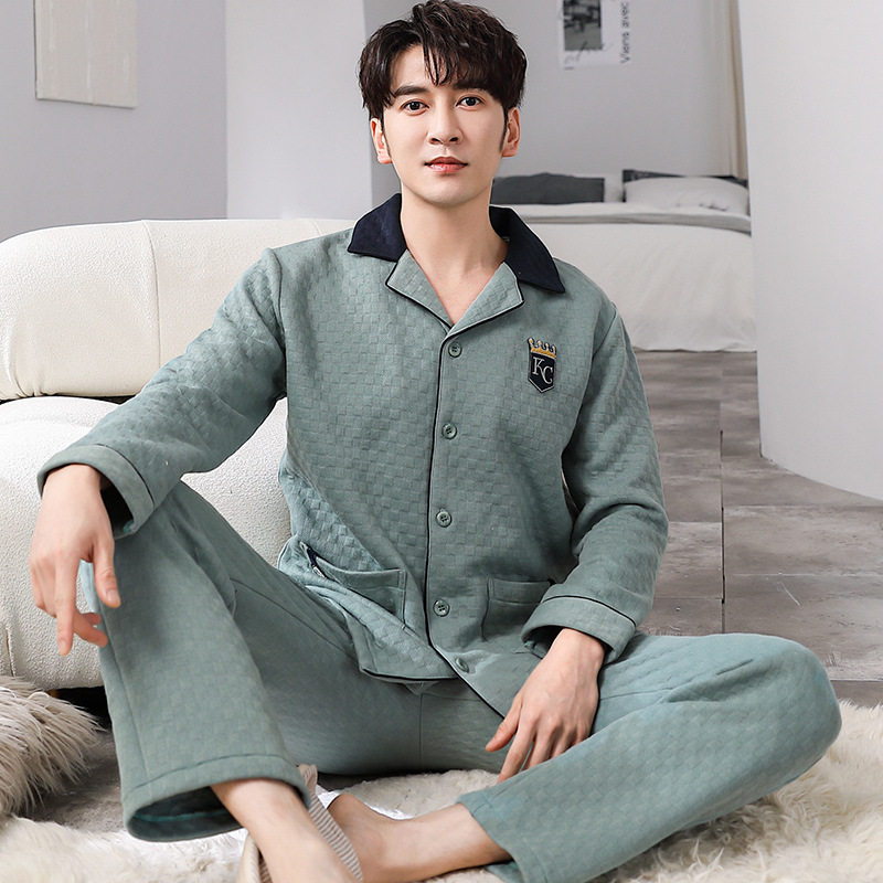 加厚纯棉睡衣男2025年新款秋冬空气棉厚冬季男士秋冬款棉套装男款,淘宝优惠券,粉丝福利购,淘宝优惠卷