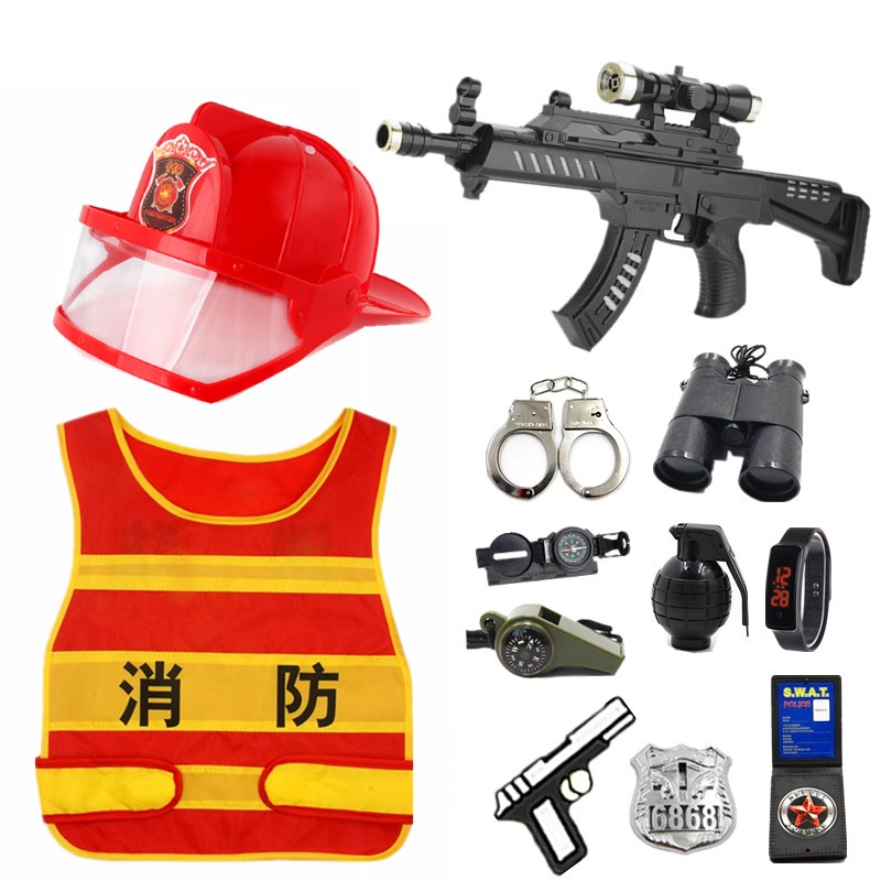 儿童小玩具套装黑猫警长男孩帽子 意立天辰模玩电动玩具枪