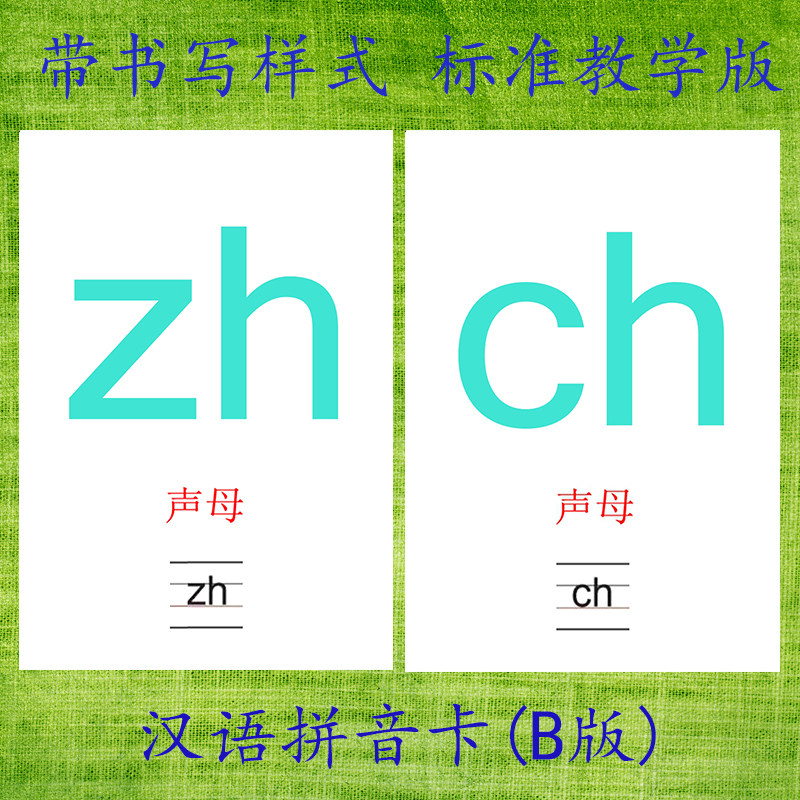 幼儿园早教汉语拼音卡塑封卡片自闭症孤独症语言训练卡声母韵母