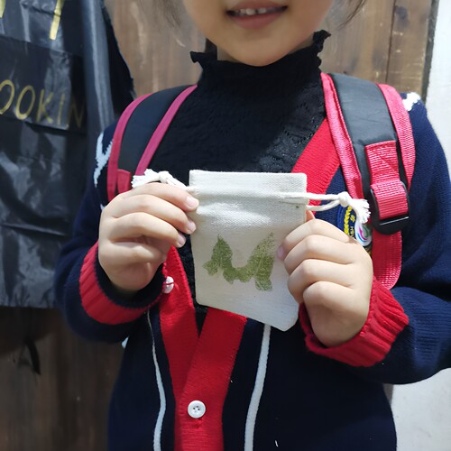 植物拓印敲拓染材料包 儿童工具套装 明矾固色剂束口袋扎染方巾 - 图2