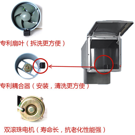 狮强厨房油烟排气扇S1001A家用强力通风换气扇10寸静音吸抽油烟机-图1