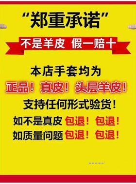 100%男士真皮手套绵羊皮冬季加绒加厚保暖骑行摩托车防寒薄皮手套
