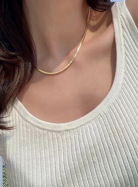 升级版不褪色蛇骨链项链