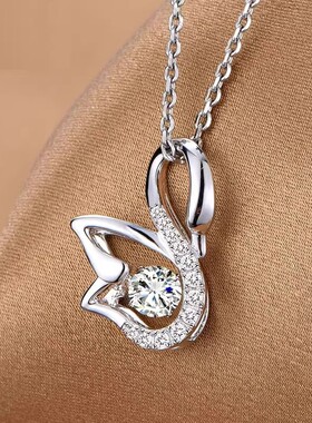 PT950铂金项链 生日礼物18K白金项链 百搭珠宝首饰 钻石吊坠女款