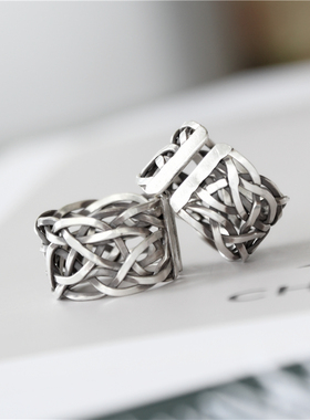 泰国复古做旧编织缠绕民族风戒指