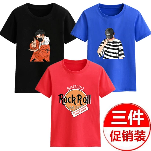 Детская летняя хлопковая тонкая черная цветная футболка с коротким рукавом для мальчиков, коллекция 2023, подходит для подростков, в западном стиле, детская одежда