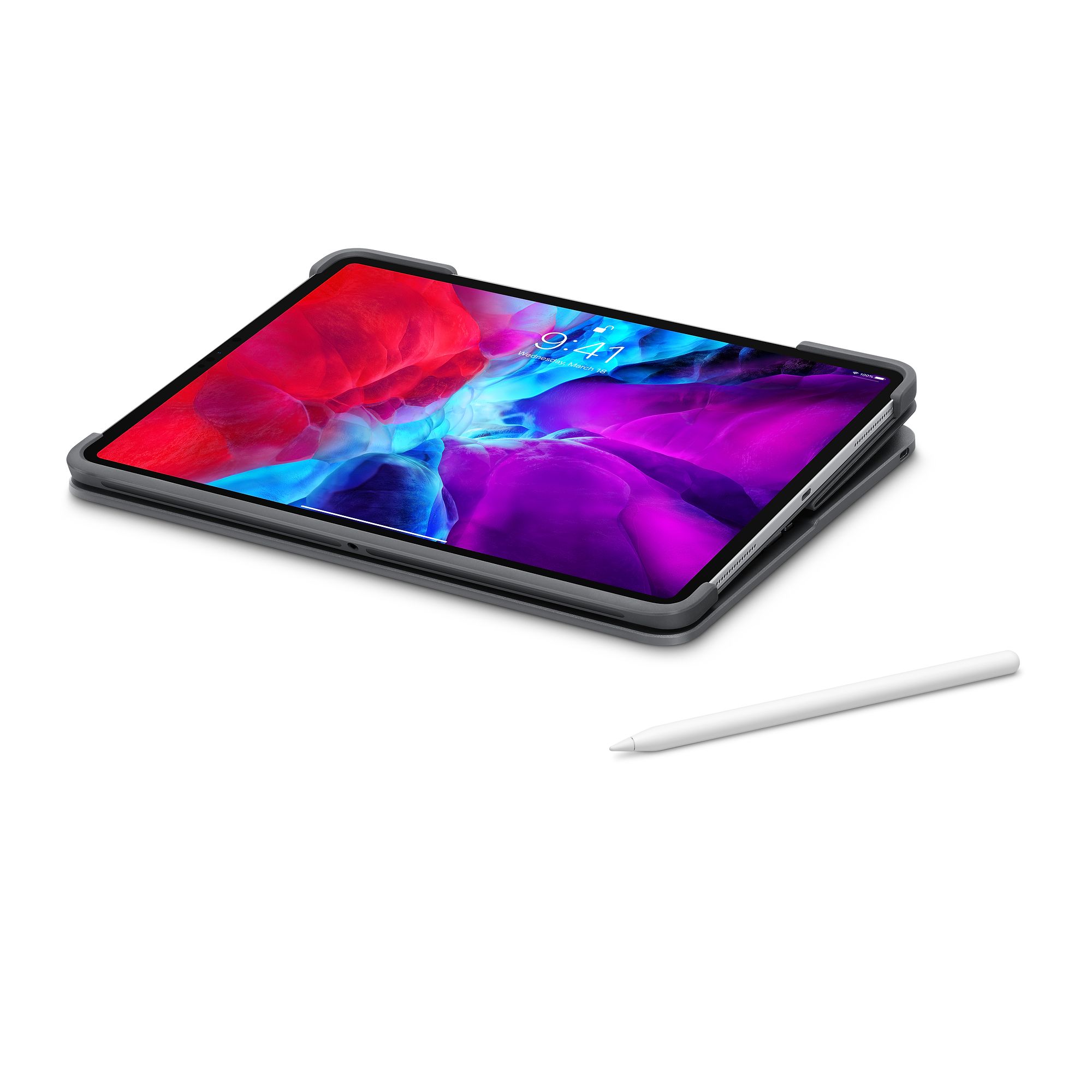 Logitech SlimFolio2020 iPad pro11 12.9一体式蓝牙键盘套壳2018 - 图1