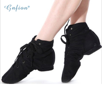 GNFION Canvas Jazz Dance Shoes High Help Modern Dance Shoes Practice Shoes Men And Women Soft Bottom Light Jazz Boots