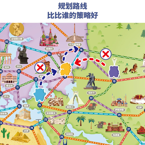 Yaofish山河之旅桌游儿童环球旅行家世界6岁10亲子游戏益智玩具 - 图1