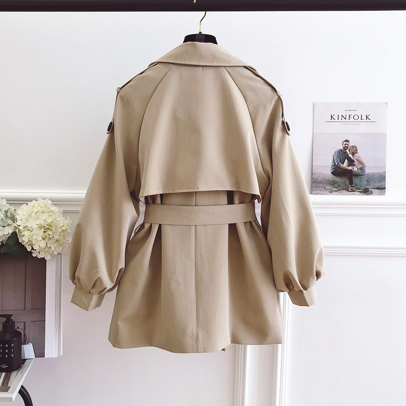 春季2020年小个子中长款收腰潮风衣 巧沿风衣