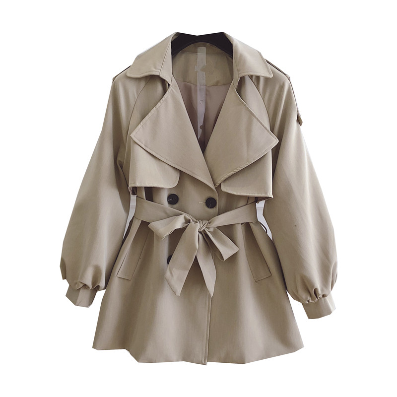 春季2020年小个子中长款收腰潮风衣 巧沿风衣