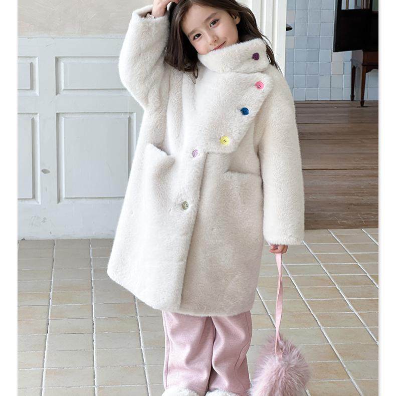 儿童皮草外套毛毛衣中长款秋冬新款小女孩保暖水貂绒皮毛一体外套,淘宝优惠券,粉丝福利购,淘宝优惠卷