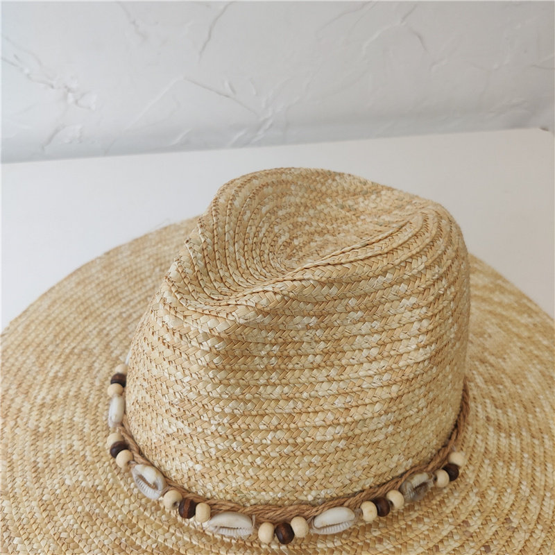 ins时尚博主度假风爵士麦秆帽子男女春夏大檐沙滩防晒遮阳帽草帽,淘宝优惠券,粉丝福利购,淘宝优惠卷