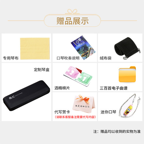 正品国光牌专业演奏级28孔重音口琴成人24孔复音C调初学学生入门 - 图0