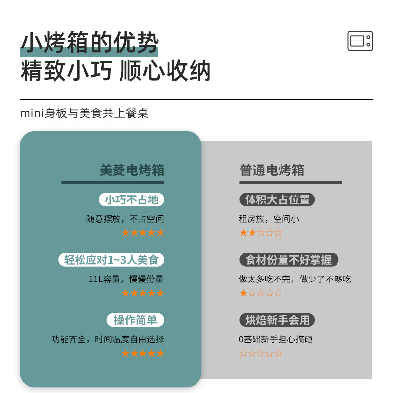 美菱家用小型烘焙小烤箱迷你烤蛋糕 美菱花尔电烤箱