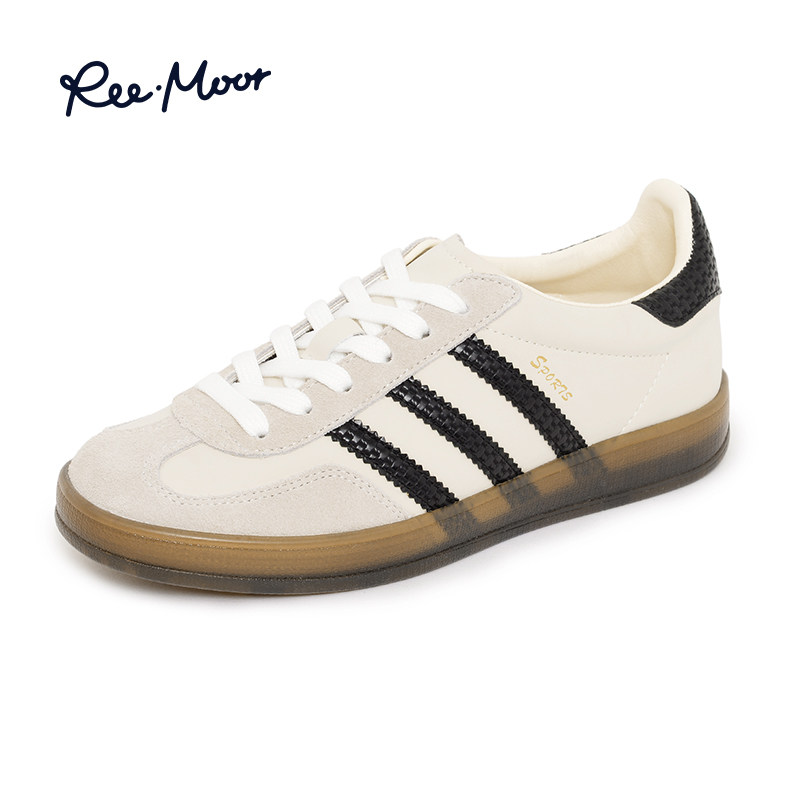 reemoor2026新款法式复古德训鞋女平底休闲运动鞋女鞋轻便睿慕,淘宝优惠券,粉丝福利购,淘宝优惠卷