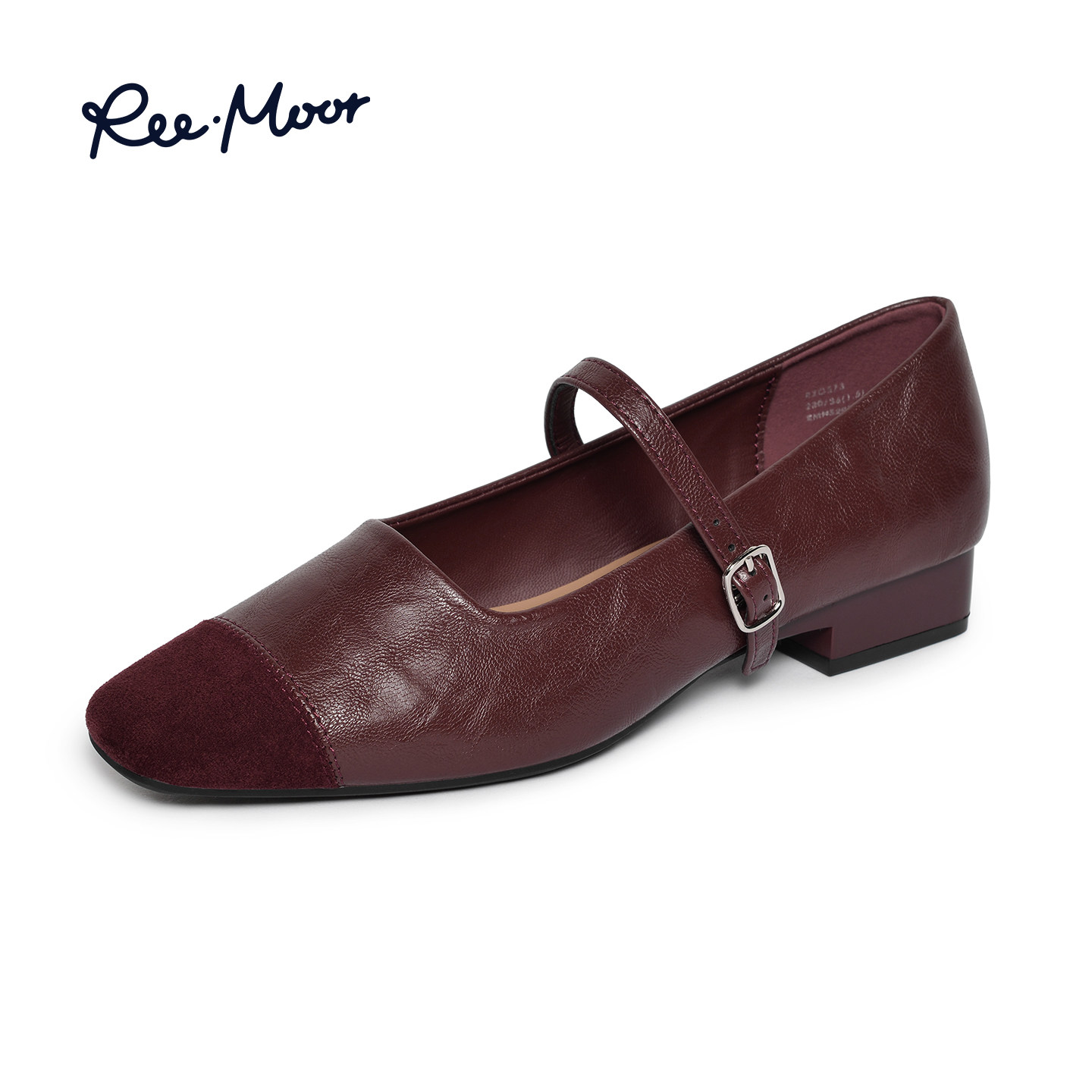 reemoor2026春夏新款法式复古方头双扣带包头凉鞋女玛丽珍鞋睿慕,淘宝优惠券,粉丝福利购,淘宝优惠卷