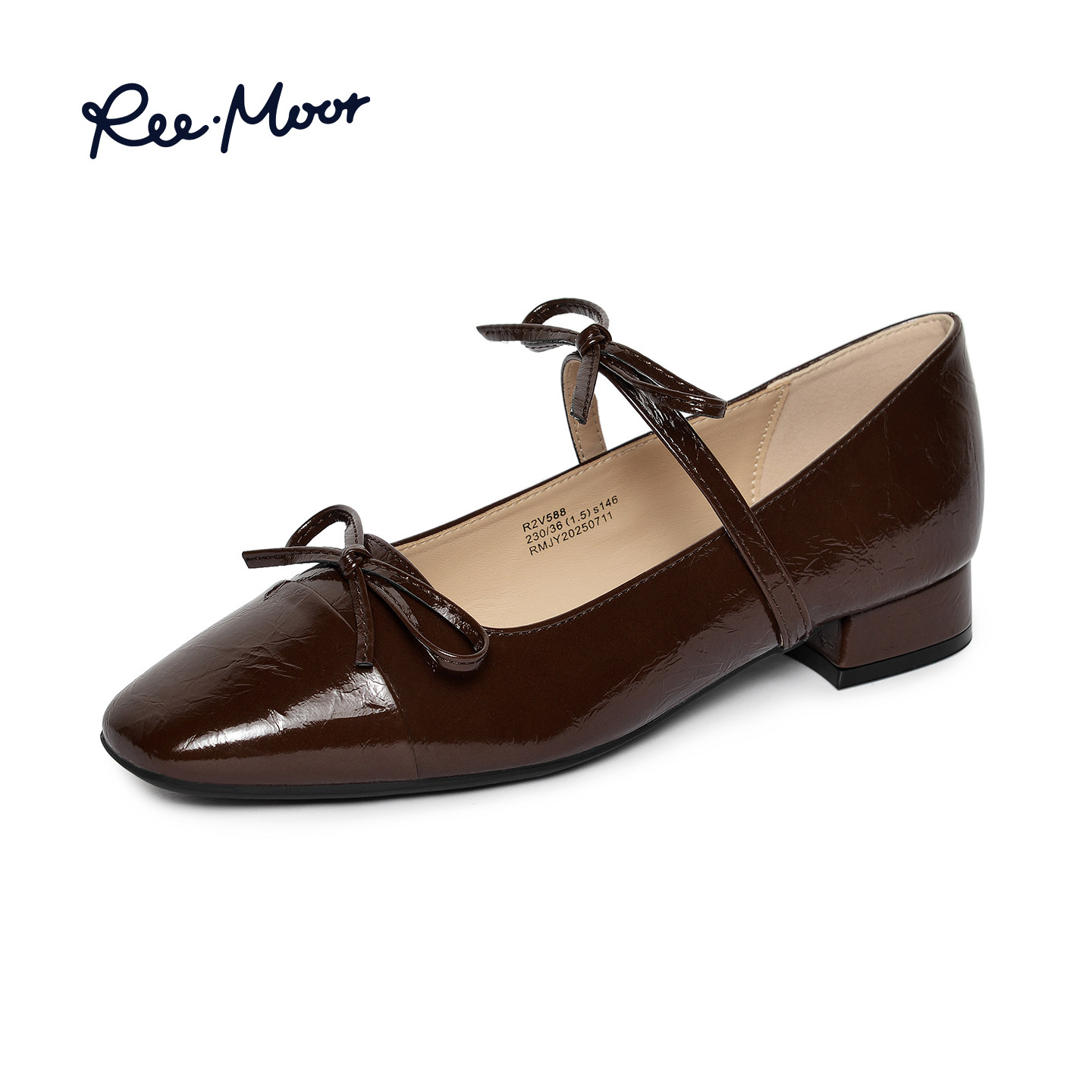 reemoor2026春夏新款法式复古方头蝴蝶结玛丽珍鞋女平底单鞋睿慕,淘宝优惠券,粉丝福利购,淘宝优惠卷
