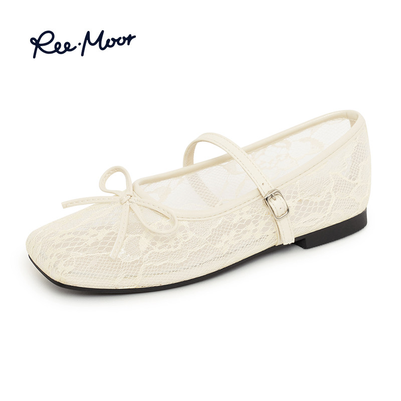 reemoor2026新款法式复古蕾丝蝴蝶结玛丽珍鞋女平底单鞋女睿慕,淘宝优惠券,粉丝福利购,淘宝优惠卷