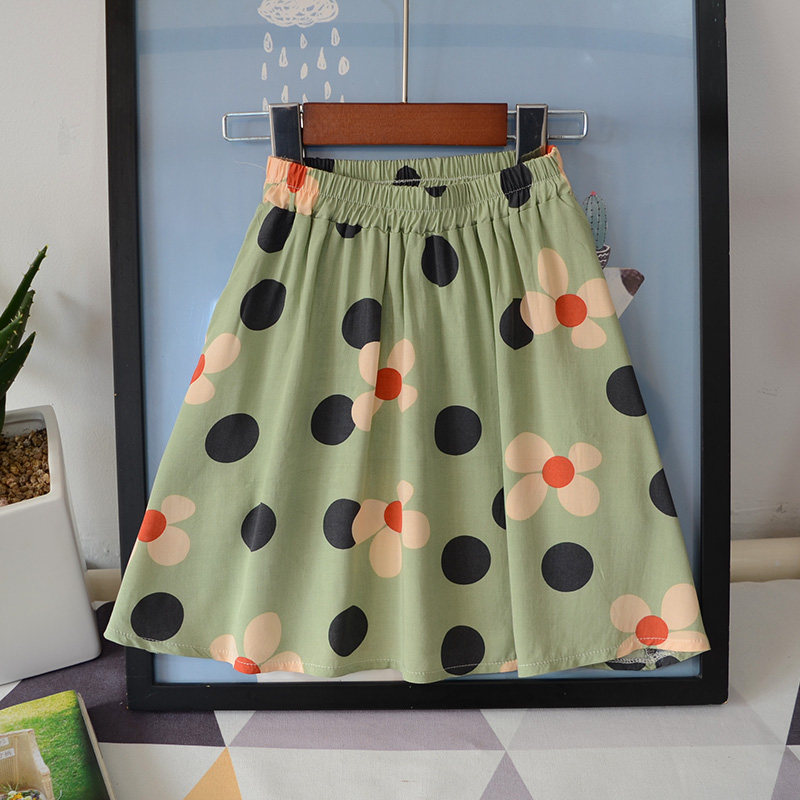 儿童绵绸短裙子夏季宝宝休闲舒适人造棉半身裙居家服睡裙花边裙子,淘宝优惠券,粉丝福利购,淘宝优惠卷