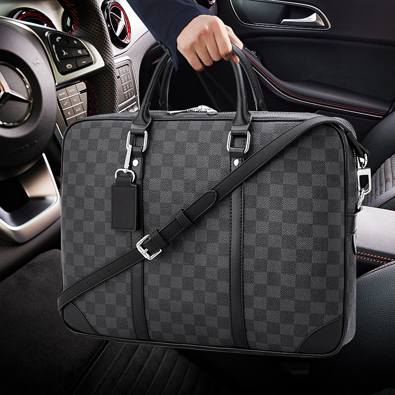 quq男士手提包横款真皮lv ho公文包 quq男士包袋