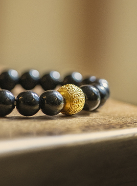 金米黄金如意珠手串足金转运珠