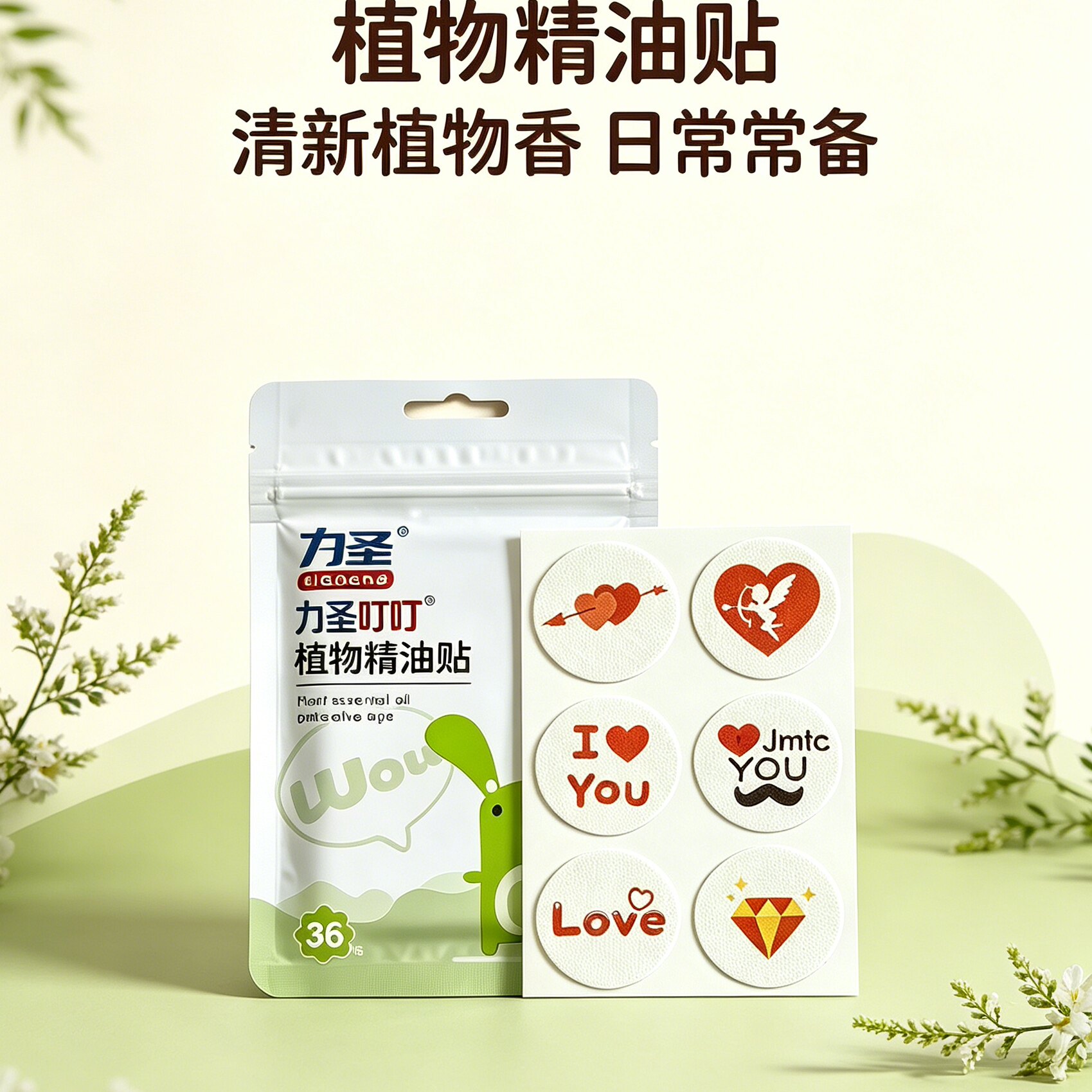 【力圣】植物精油贴便携式卡通夏季户外随身贴 身户实拍商品图