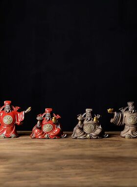 静之自然陶瓷装饰中式家居招财进宝摆件