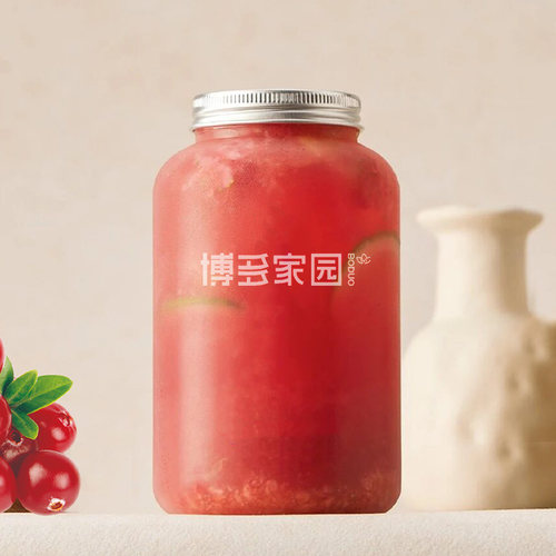 博多家园 蔓越莓果泥果酱 烘焙果茶冲饮面包奶茶店专用1.3KG热卖 - 图0