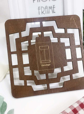 新款微缩仿古模板复古信封制作模版怀旧手工 木质挂饰批发