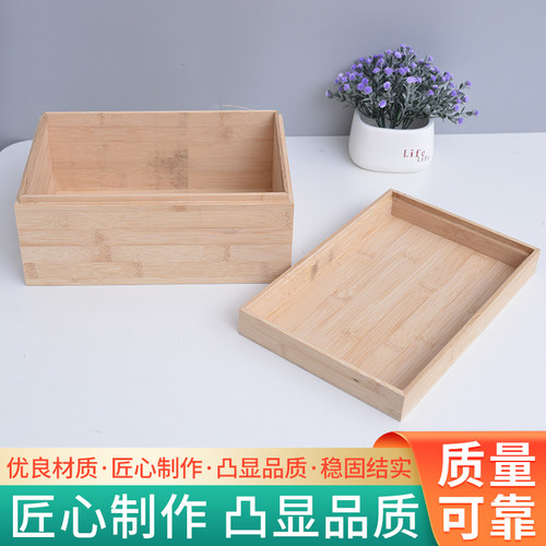 带盖天地盖实木定制和牛寿司包装木盒包装礼物盒长正方形diy收纳 - 图0