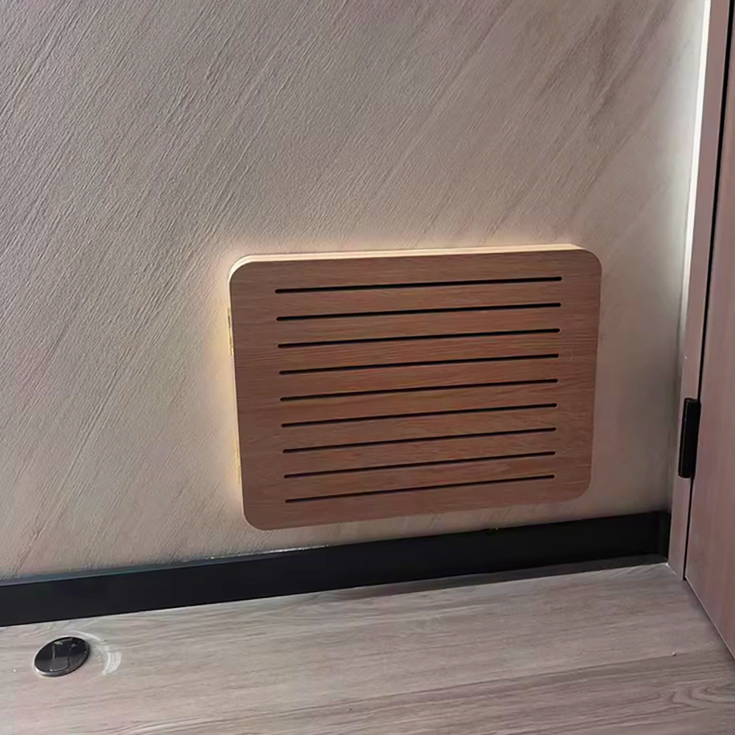 Solid wood simple meter box to block decorative painting without punching