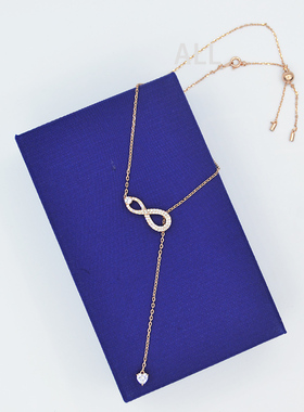 王一博同款 永恒爱意Y形无限爱女项链锁骨项链8字吊坠 5521346