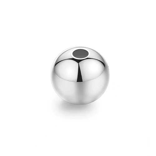 S999足银珠子按克散珠光珠纯银配件DIY手链编绳小圆珠银珠 - 图3