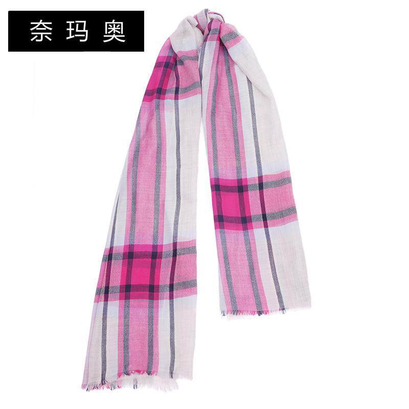 奈玛奥新款山羊绒围巾薄款两用格子 奈玛奥围巾/丝巾/披肩
