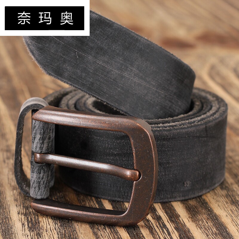 奈玛奥男士青年复古针扣潮牛皮腰带 奈玛奥腰带/皮带/腰链