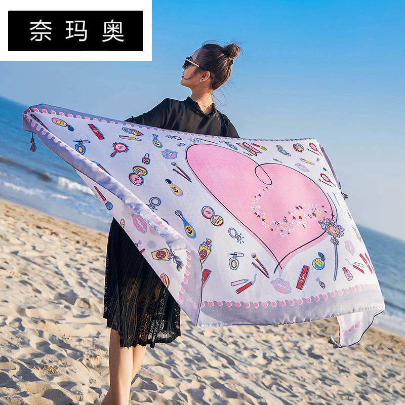 奈玛奥2018春秋新款百搭棉麻长丝巾 奈玛奥围巾/丝巾/披肩