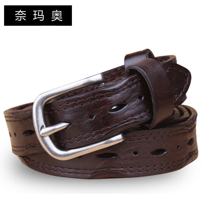 奈玛奥女简约百搭牛皮女款细潮皮带 奈玛奥腰带/皮带/腰链
