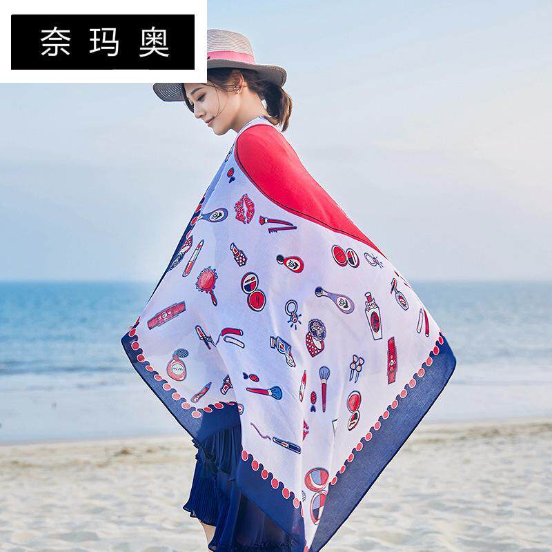 奈玛奥2018春秋新款百搭棉麻长丝巾 奈玛奥围巾/丝巾/披肩