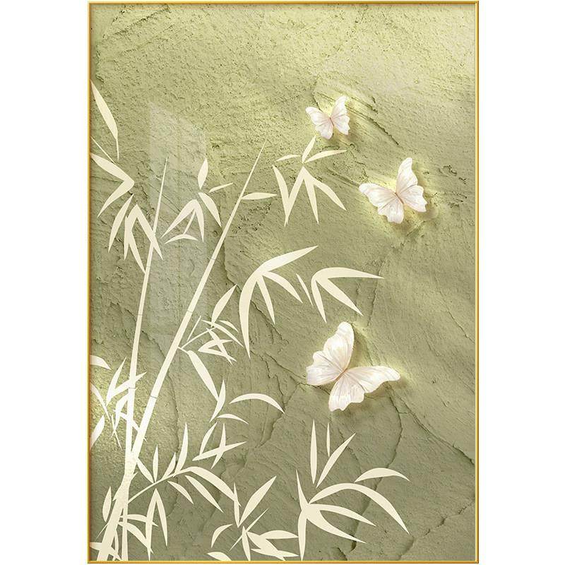 奶油风客厅装饰画竹子沙发背景墙挂画新中式入户玄关壁画竹报平安,淘宝优惠券,粉丝福利购,淘宝优惠卷