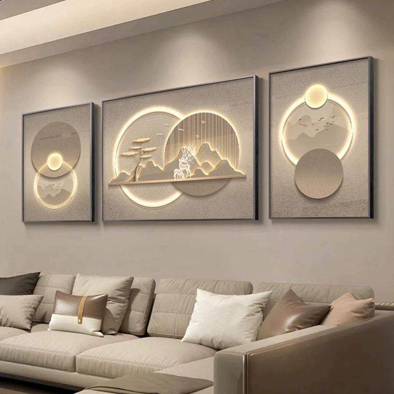 现代轻奢客厅装饰画沙发背景墙壁画山水风景三联画高级感大气挂画,淘宝优惠券,粉丝福利购,淘宝优惠卷