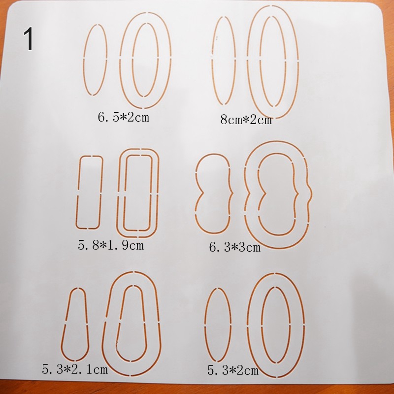 晗颖手工 手工diy发夹发饰刺绣图案形状模板14款入