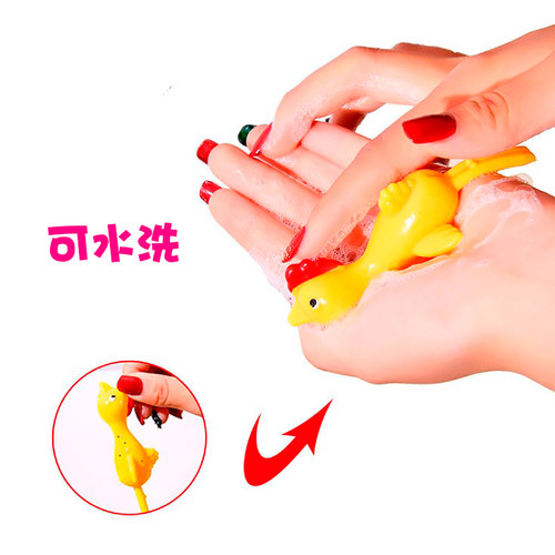 创意小玩具弹射火鸡网红小玩意儿泄整蛊趣味拉伸小黄鸡新奇特 - 图2