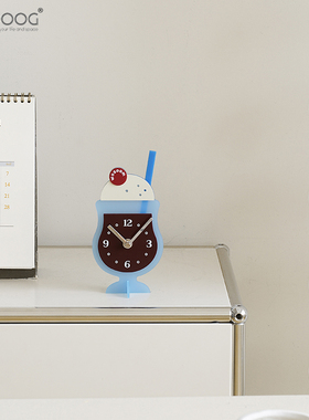 小众创意工位时钟摆件
